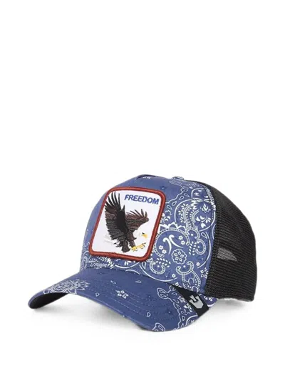 Goorin Bros Freedom Paisley-print Patch Trucker Cap In Blue