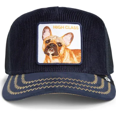 Goorin Bros . High Class Remix Dog Patch Snapback Trucker Hat In Blue