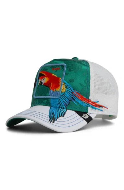 Goorin Bros . Honduras Macaw Patch Snapback Trucker Hat In White