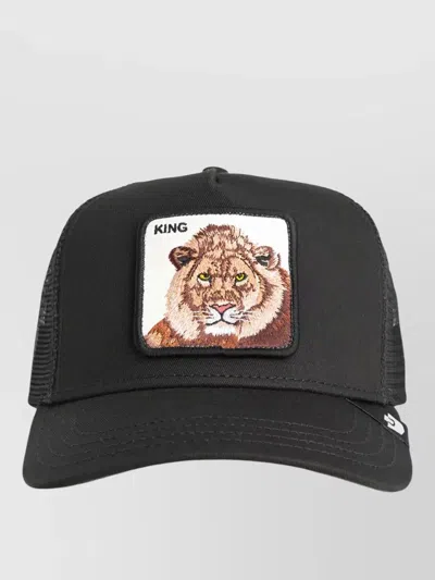 Goorin Bros King Mesh Trucker Cap Curved Brim In Black