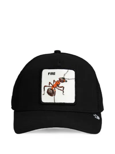 Goorin Bros Logo-patch Mesh-panel Cap In Black