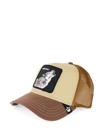 Goorin Bros Lone Wolf Mesh-panelled Cap In Brown