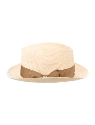 Pre-owned Goorin Bros Men's Straw Fedora In Neutral