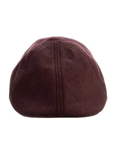 Pre-owned Goorin Bros Mens' Acrylic Newsboy Hat In Burgundy