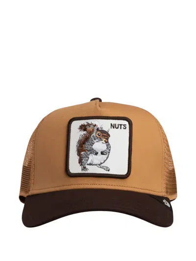 Goorin Bros Mesh-panelled Patch-detail Baseball Cap In Brown
