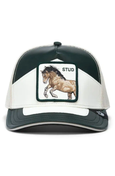 Goorin Bros . Moto Stud Faux Leather Trucker Hat In Green