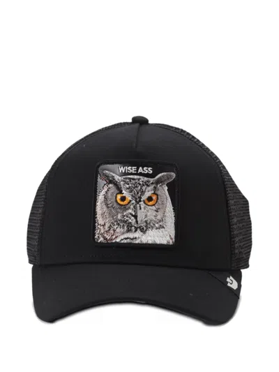 Goorin Bros Owl-patch Mesh-panel Cap In Black