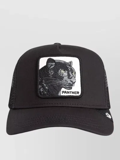 Goorin Bros Panther Mesh Trucker Hat Curved Brim In Black