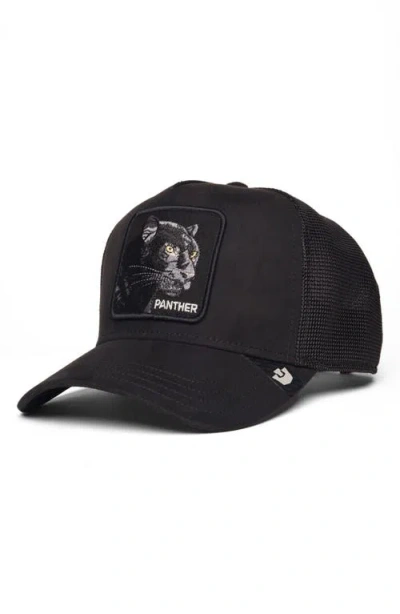 Goorin Bros . Panther Patch Faux Suede Snapback Trucker Hat In Black