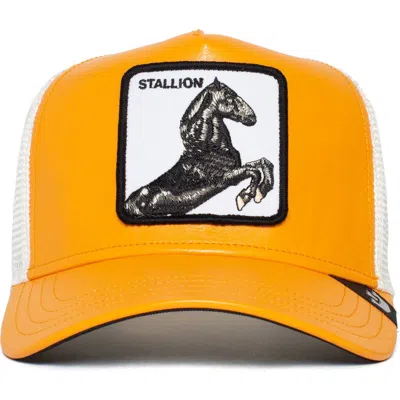 Goorin Bros . Piel Horse Patch Trucker Hat In Orange
