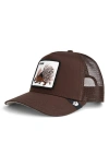 Goorin Bros . Prick Embroidered Patch Twill Trucker Hat In Brown