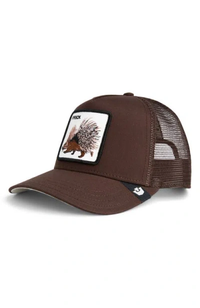 Goorin Bros . Prick Embroidered Patch Twill Trucker Hat In Brown