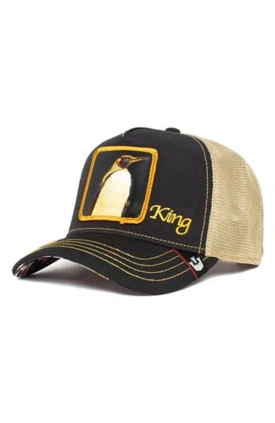 Goorin Bros . Quart Major Penguin Patch Trucker Hat In Black