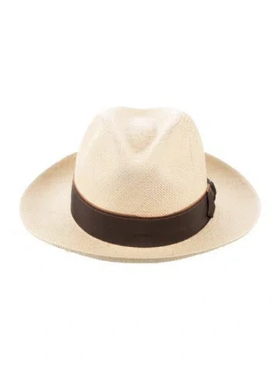 Pre-owned Goorin Bros . Rag & Bone Straw Fedora In Neutral