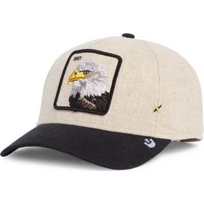 Goorin Bros . Rough Edges Bald Eagle Baseball Cap In Black