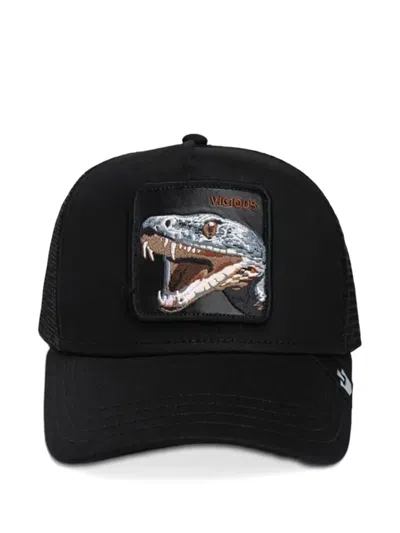 Goorin Bros Snake-embroidered Trucker Cap In Black