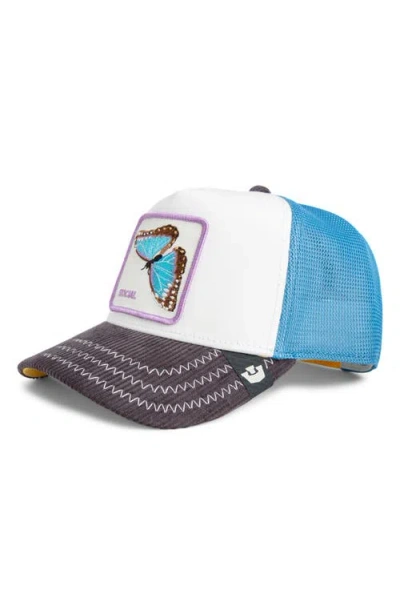 Goorin Bros . Social Remix Butterfly Patch Snapback Trucker Hat In Multi