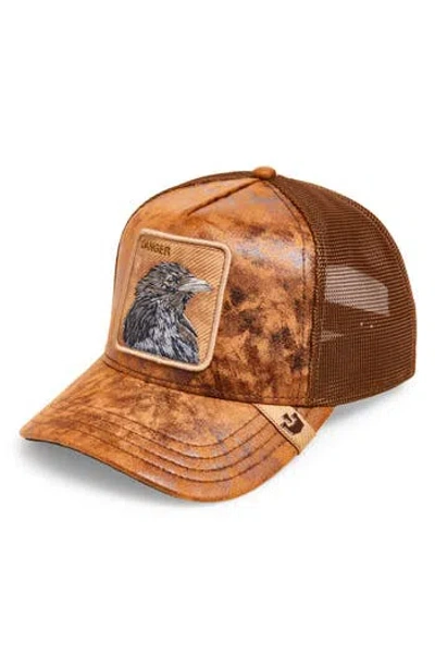 Goorin Bros . Storm Crow Snapback Trucker Hat In Brown
