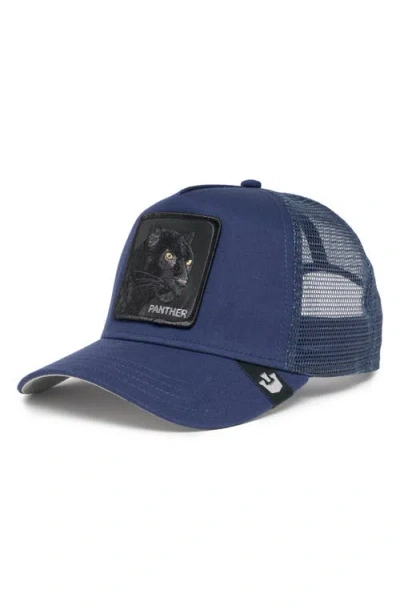 Goorin Bros . The Black Panther Embroidered Patch Trucker Hat In Navy
