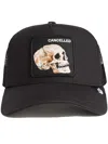 Goorin Bros . The Cancelled Skull Patch Snapback Trucker Hat In Black