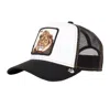 Goorin Bros The King Lion Black/white Trucker Hat 101-0388-blk In Black