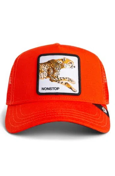 Goorin Bros . The Nonstop Cheetah Patch Trucker Hat In Orange