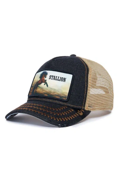 Goorin Bros The Stallion Patch Trucker Hat In Charcoal