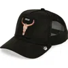 Goorin Bros . The Suede Goat Patch Snapback Trucker Hat In Black