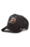 Goorin Bros . The Suede Mamba Patch Snapback Trucker Hat In Black