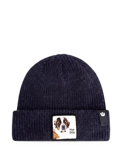 Goorin Bros The Top Ribbed-knit Dog-patch Beanie Hat In Blue