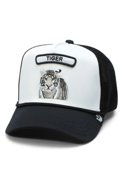 Goorin Bros . Tiger Embroidered Patch Trucker Hat In White