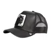Goorin Bros Truth Will Prevail Panther Vegan Leather Trucker Hat 101-0846-blk In Black