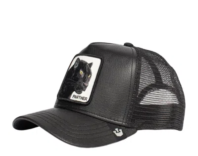 Goorin Bros Truth Will Prevail Panther Vegan Leather Trucker Hat 101-0846-blk In Black