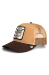 Goorin Bros . Wise Ass Owl Patch Snapback Trucker Hat In Brown