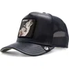 Goorin Bros . Wolf Patch Leather & Mesh Snapback Trucker Hat In Navy