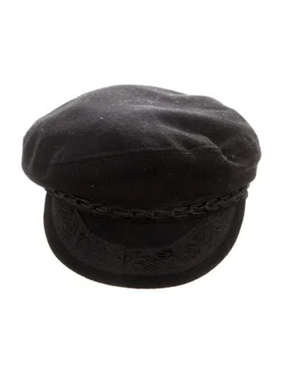 Pre-owned Goorin Bros Wool Blend Newsboy Cap In Black