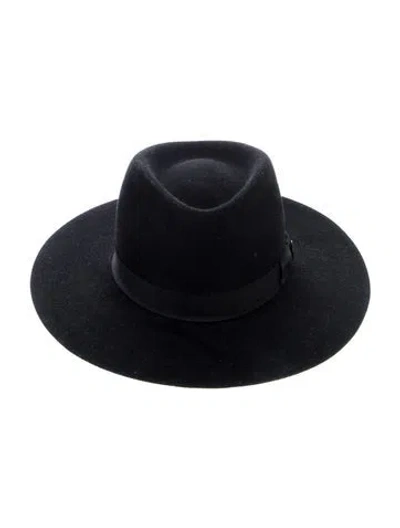 Pre-owned Goorin Bros Wool Bow Accent Fedora In Black