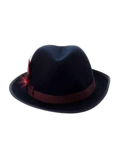 Pre-owned Goorin Bros Wool Fedora Hat In Blue