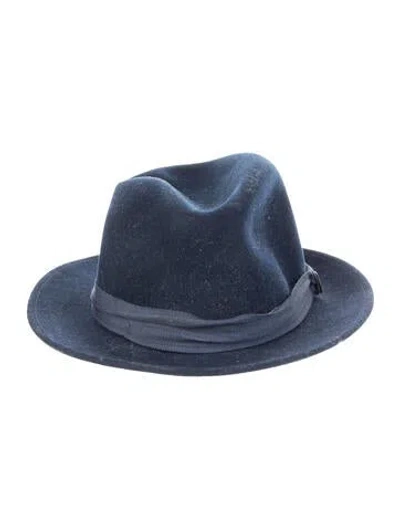 Pre-owned Goorin Bros Wool Fedora Hat In Blue