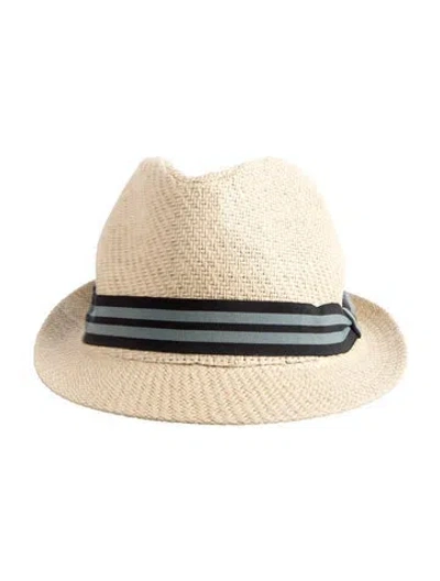 Pre-owned Goorin Bros Woven Fedora In Neutral