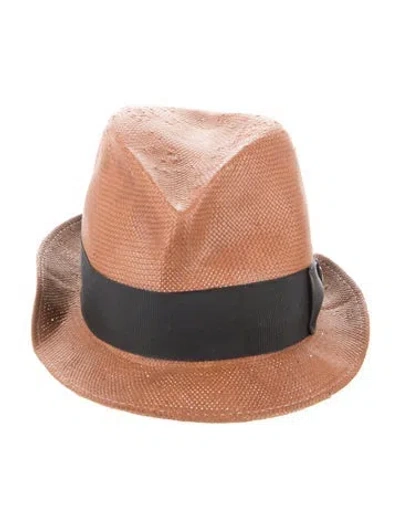 Pre-owned Goorin Bros . W/tags Straw Fedora W/tags In Brown
