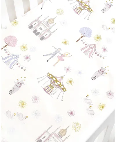 Gooselings Adventures In Wonderland Crib Sheet In Rose