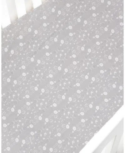Gooselings Bird's Song Crib Sheet In Grey