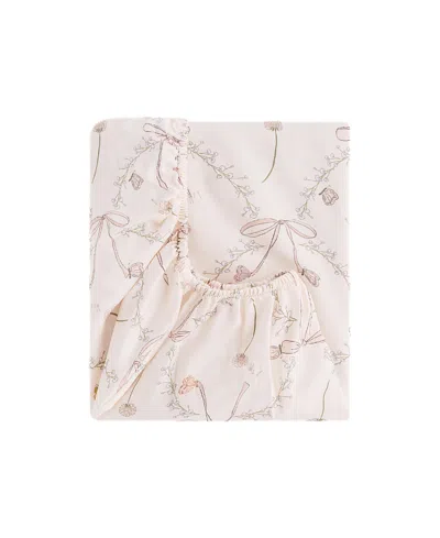 Gooselings Bows &butterfly Kisses Crib Sheet In Pink