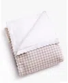 Gooselings Picnic Gingham Baby Duvet Set In Beige