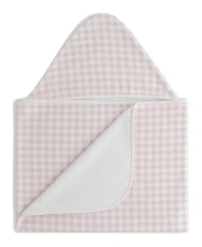 Gooselings Picnic Gingham Children's Hooded Towel In Pink