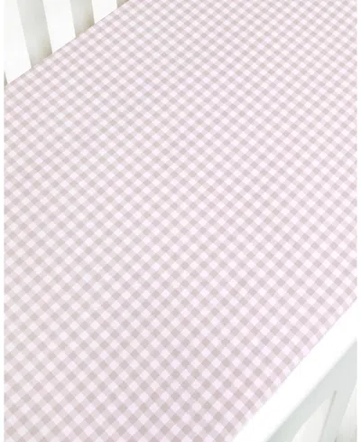 Gooselings Picnic Gingham Crib Sheet In Beige