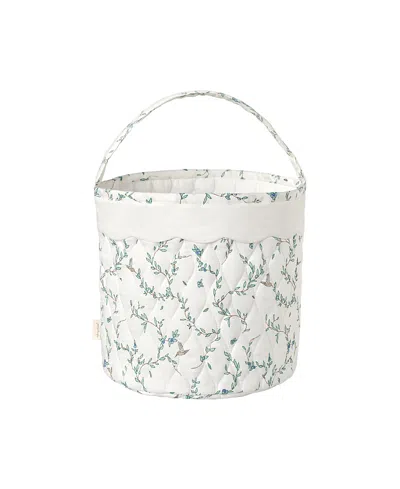 Gooselings Secret Garden Storage Basket In Blue