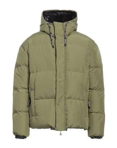 Goosetech Man Puffer Military Green Size L Polyester In Green