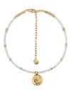 Goossens Astro Aquarius Pearls Necklace In Gold